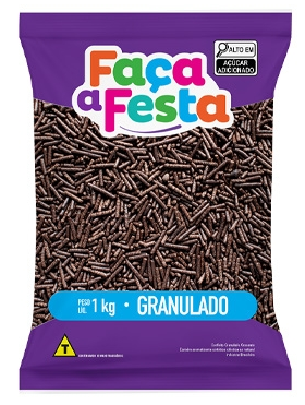 Confeito Granulado Crocante Escuro 1kg LEKE