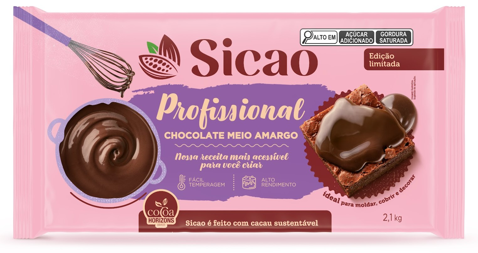 Chocolate Meio Amargo Barra 2,1kg SICAO P...