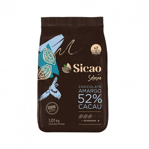 Chocolate Seleção Amargo 52% Gotas 20KG S...