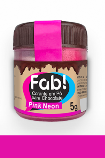 Corante em Pó para chocolate Pink Neon 5g...