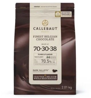 Chocolate belga amargo 70-30-38 com 70,5 ...