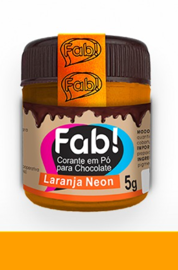 Corante em Pó para chocolate Laranja Neon...