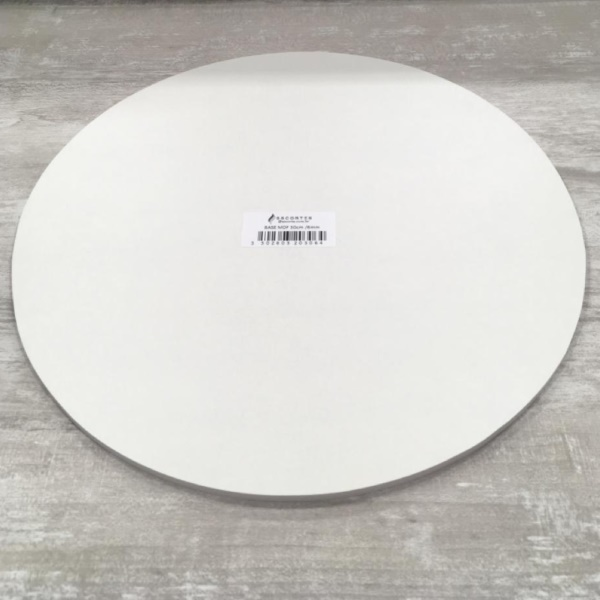 Tabuleiro Redondo Branco Mdf - 30cmx6mm S...