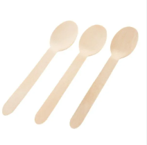 Colher Madeira Natural Média 14cm - 10 un...