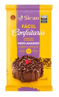 Cobertura sabor Chocolate Meio Amargo Bar...