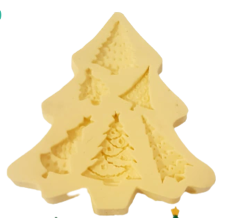Molde de Silicone Natal Mini Árvores 97 M...