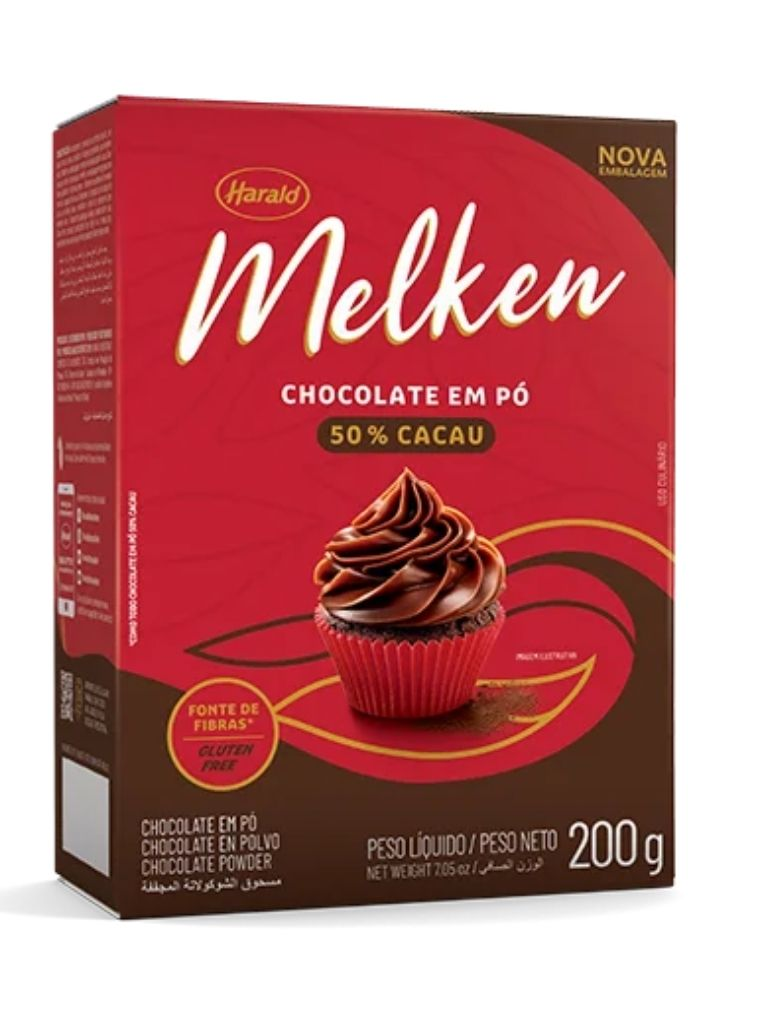 Chocolate em Pó 50% Cacau 200g HARALD MELKEN