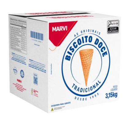 Casquinha Cone Bisc Doce Baunilha 3,15kg ...