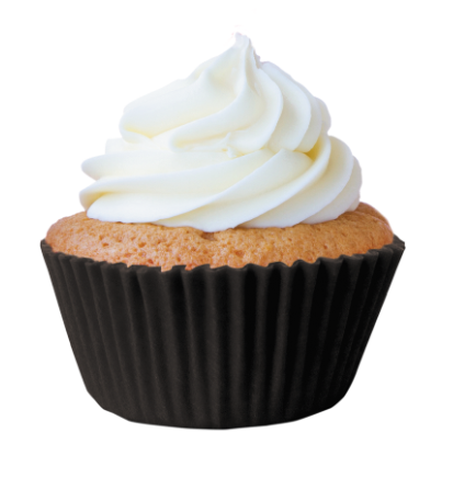 Forminha n°02 Mini Cupcake Preta 45 unida...