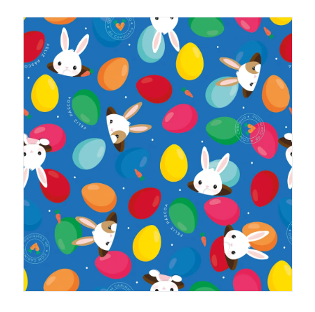 CROMUS Folha Metal Coelho Toca Azul 69x89...