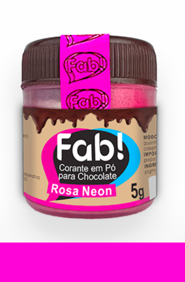 Corante em Pó para chocolate Rosa Neon 5g...