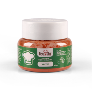Corante em pó hidrossolúvel Verde 30g GRA...