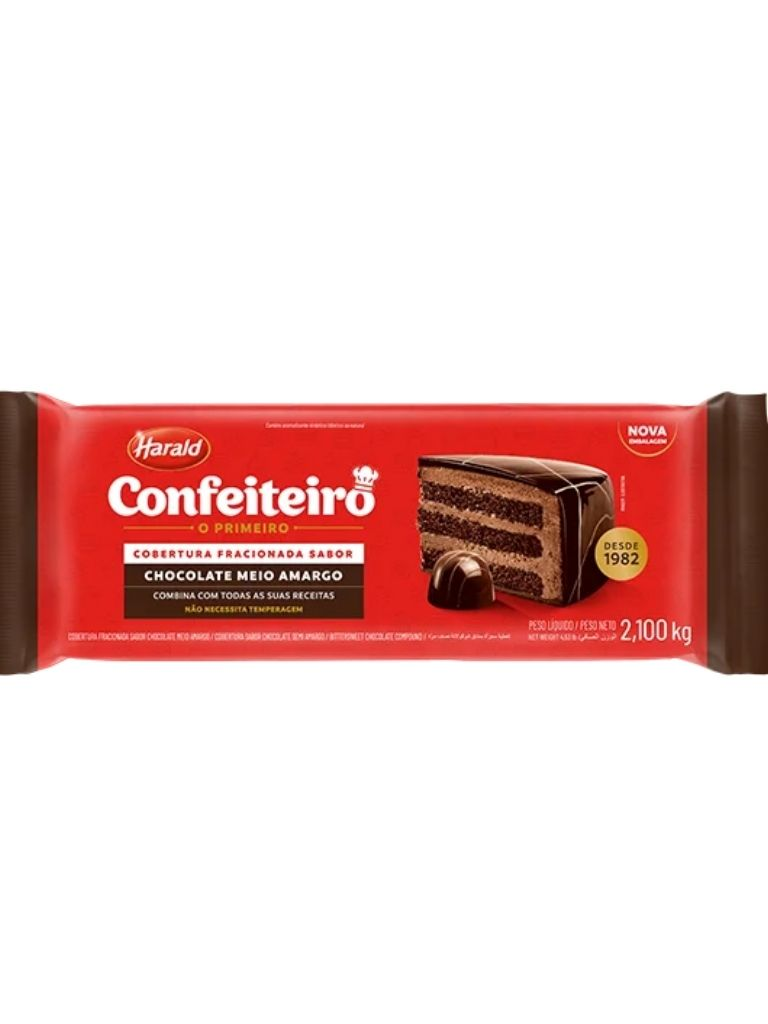 Cobertura fracionada chocolate amargo 2,1...