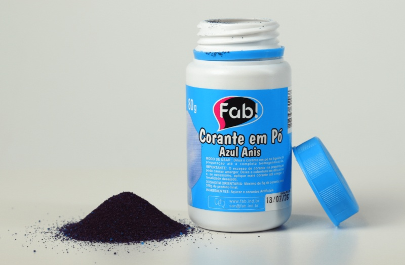 Corante em Pó Azul Anis 80g FAB