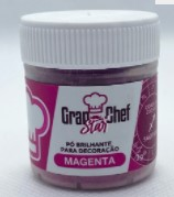 Corante em pó brilhante Star Magenta Sagi...
