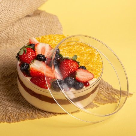 Cake Box Cristal formato redonda com tamp...