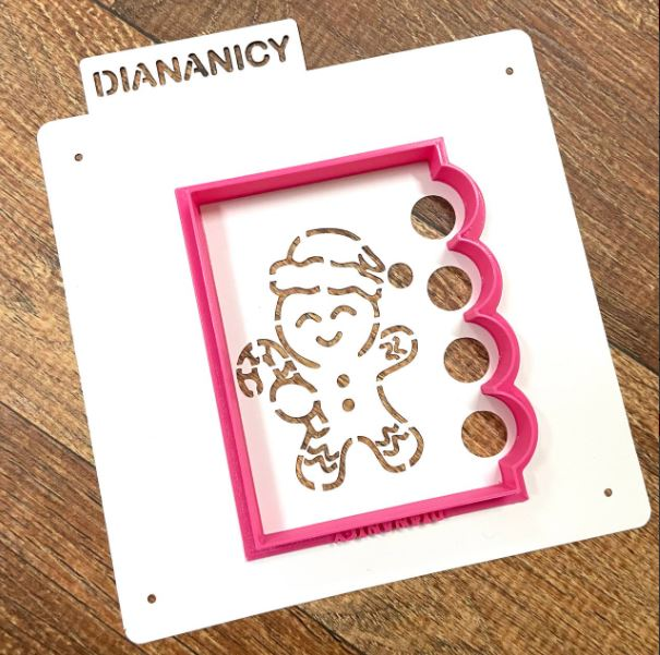 Estêncil Gingerbread Natal Pintura DIANANICY
