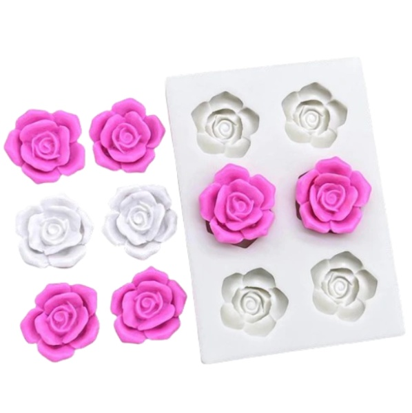 Molde de Silicone Rosas Chiques 2701 MAZULLI