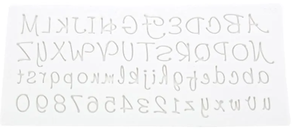 Molde de Silicone Alfabeto Letras Finas 1...