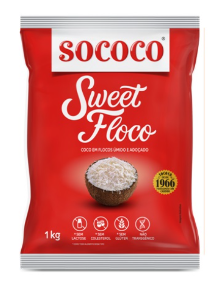 Coco em Flocos Umido Adoçado Sweet 1kg SO...
