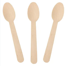 Colher Madeira Natural Pequena 11cm - 10 ...