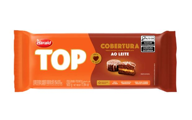 Cobertura ao leite barra 500g HARALD TOP