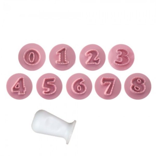 Kit Carimbos Números Fofos 2cm com 9 cari...