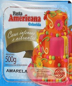 Pasta Americana cor amarela 500g ARCOLOR