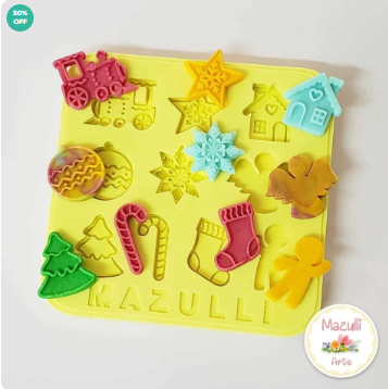 Molde de Silicone Natal Diversos 132 MAZULLI