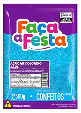 Confeito Açúcar Azul 500g LEKE GOURMET