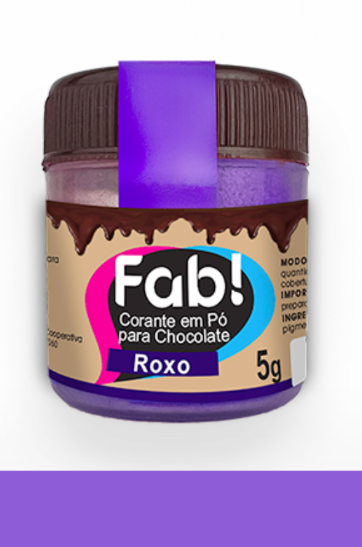 Corante em Pó para chocolate Roxo 5g FAB