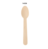 Colher Madeira Natural Média 14cm - 10 un...