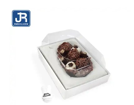 Caixa Meio Ovo 100/150/250g Branco Tampa ...