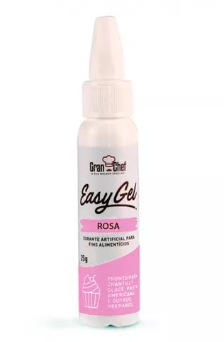 Corante Easy Gel Rosa 25g   GRAN CHEF