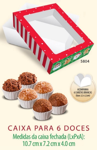 Caixa Para 6 Doces Natal 22 ULTRA