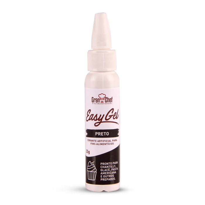 Corante Easy Gel Preto 25g   GRAN CHEF