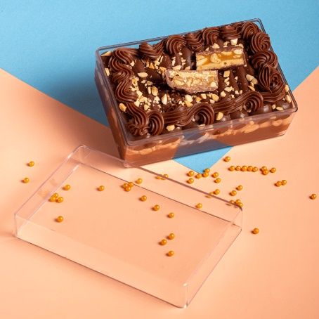 Cake Box Cristal formato retangular com t...