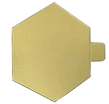 Base Laminada Dourada Hexa. 5,5cm - 30 un...