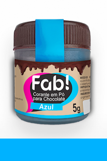 Corante em Pó para chocolate Azul 5g FAB