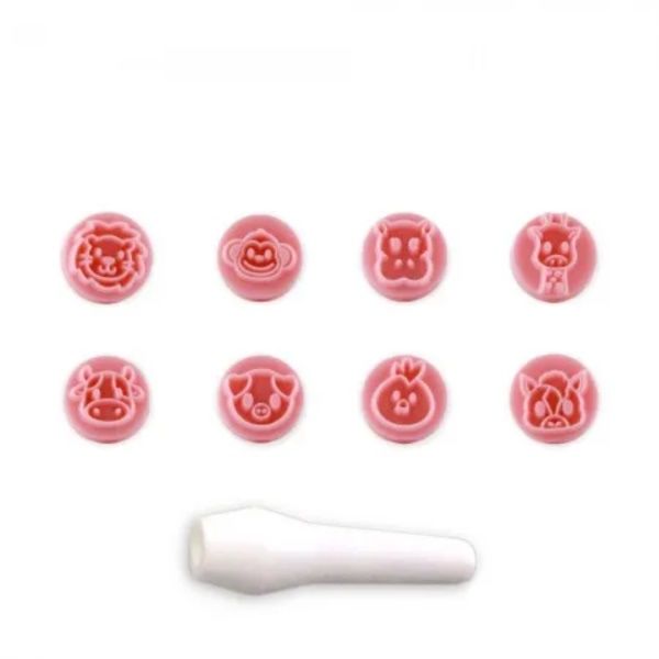 Kit Carimbos Animais 1,5cm com 8 carimbos...