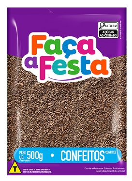 Confeito Granulado Crocante Escuro 500g  ...