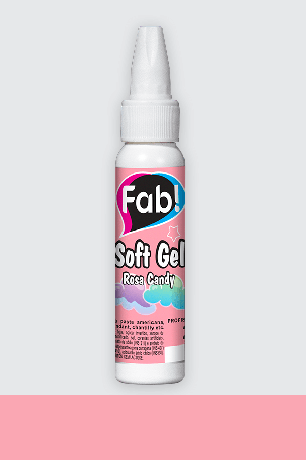 Corante Rosa Candy 25g gel - FAB SoftGel