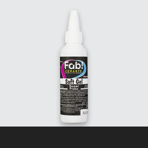 Corante Super Preto 60g gel - FAB SoftGel