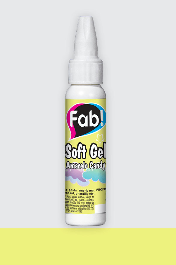 Corante Amarelo Candy 25g gel - FAB SoftGel