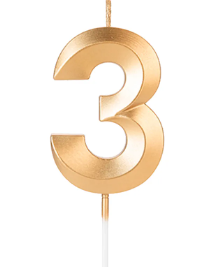 Vela Design Dourada n°3 SILVER