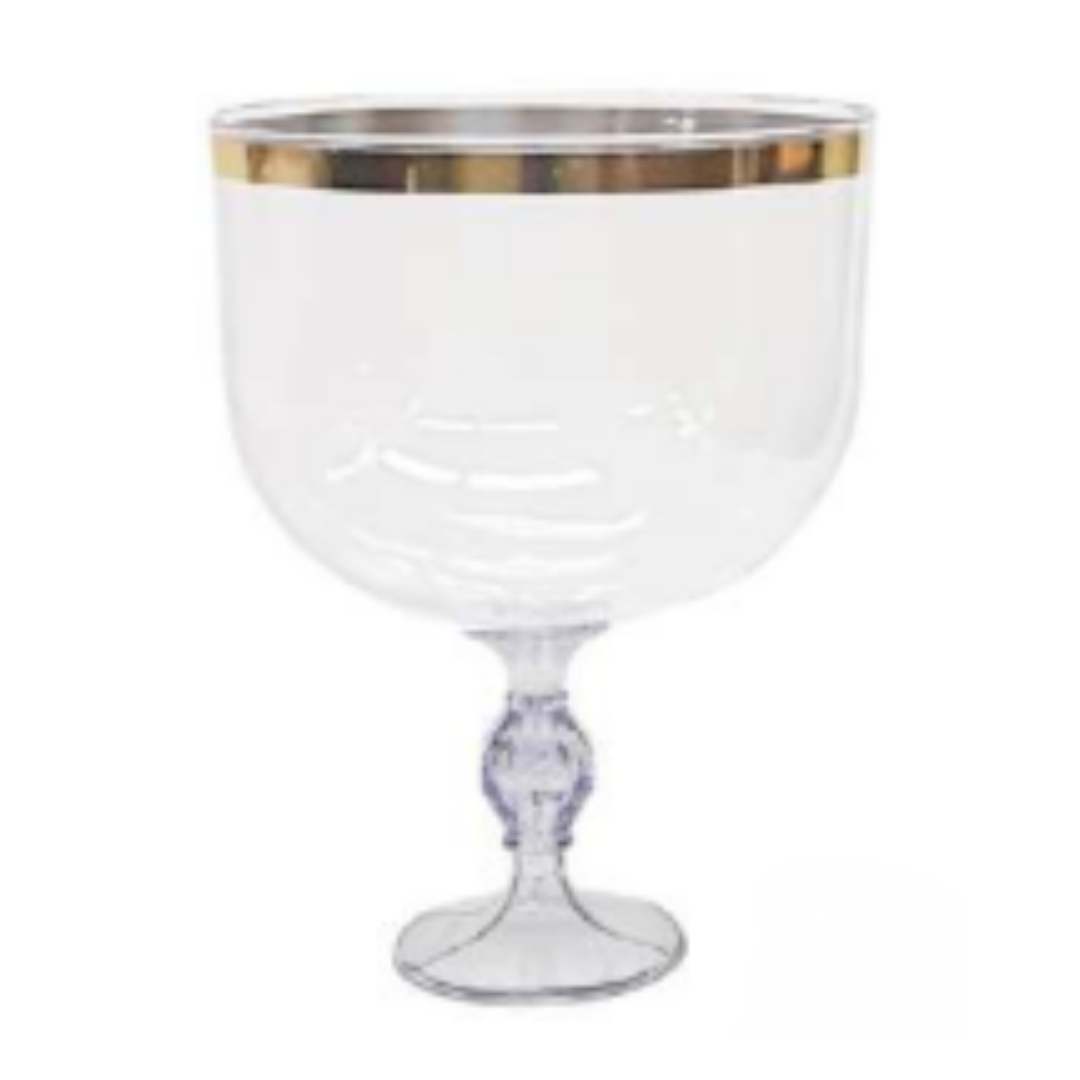 Taça Americana Cristal Borda Dourada 1,25...