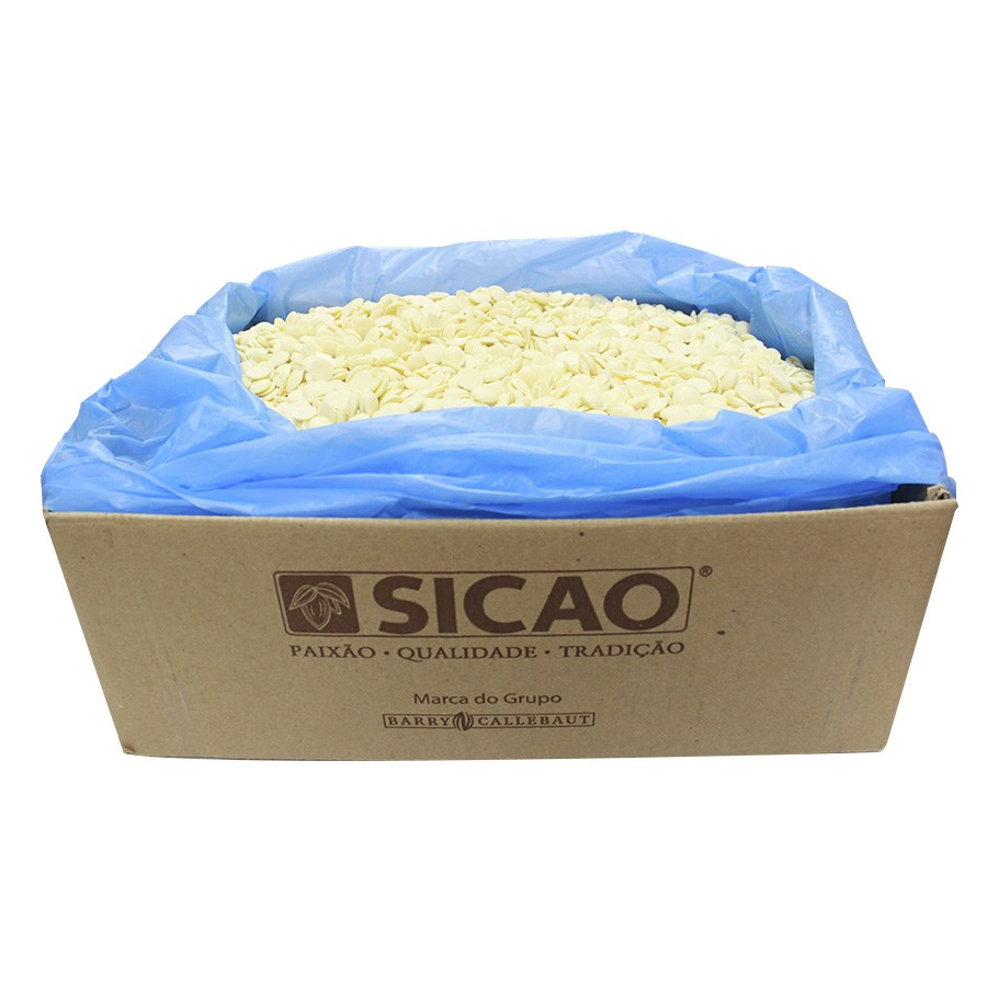 Cobertura sabor Chocolate Branco Gotas 10...
