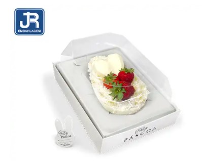 Caixa Meio Ovo 250/350/500g Branco Tampa ...