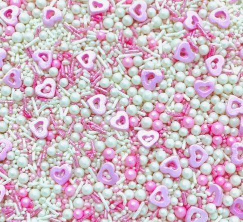 JADY Confeito Sprinkles Coração Vazado 50g