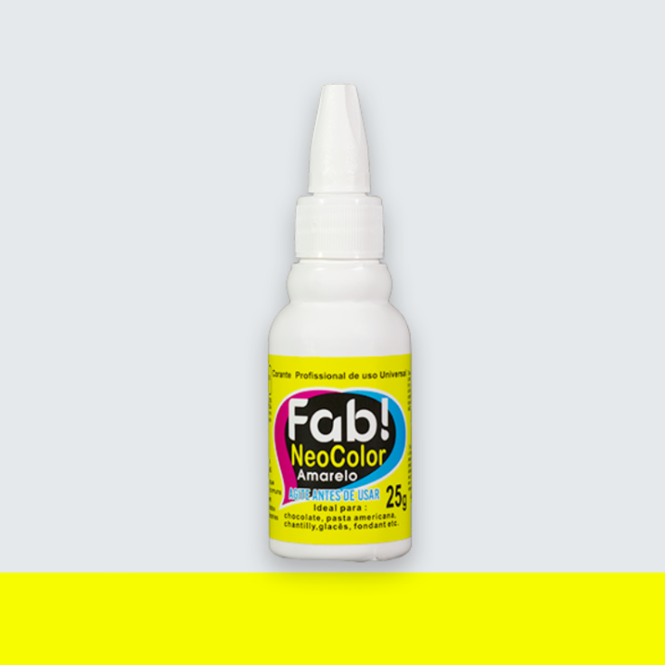 Corante Universal Amarelo 25g gel - FAB N...
